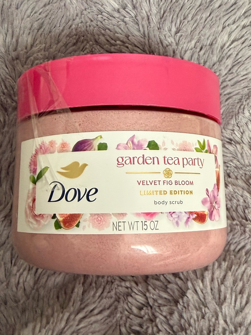 Dove Garden Tea Party Velvet Fig Bloom Pink Body Scrub - Limited Edition